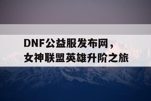 DNF公益服发布网，女神联盟英雄升阶之旅