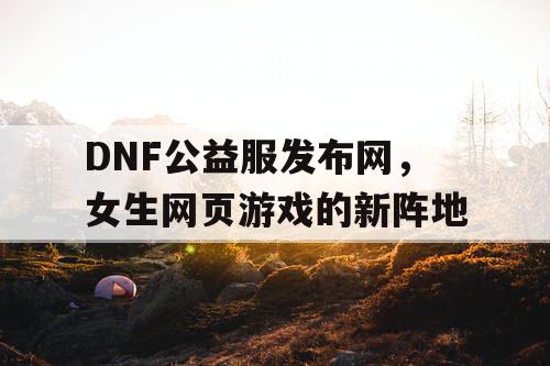 DNF公益服发布网，女生网页游戏的新阵地